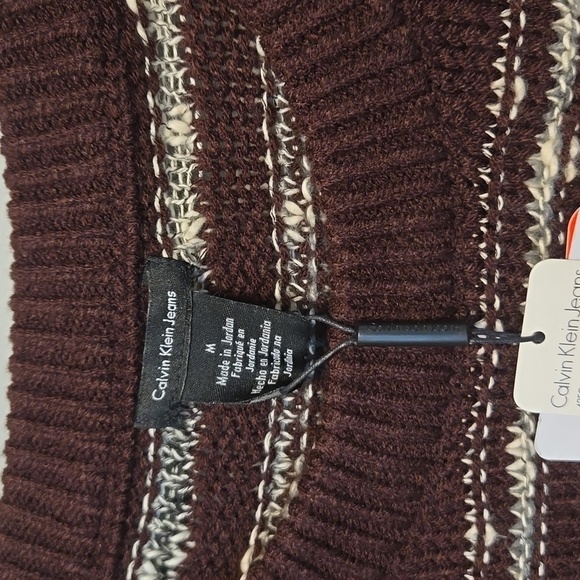 NWT Calvin Klein Jeans Women Knit classic plum Sweater sz M - Picture 4 of 8